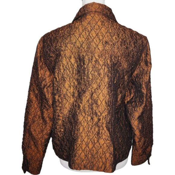 Coldwater Creek Bronze Copper Jacket Size Large Petite - Picture 4 of 7